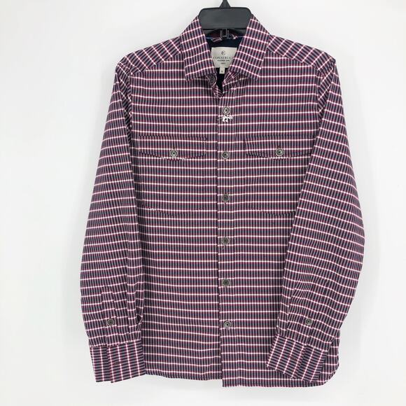 CONSTRUCT Men's Micro Plaid Fleece Lined Shirt Jacket Small Long Sleeve NWOT - Picture 4 of 11